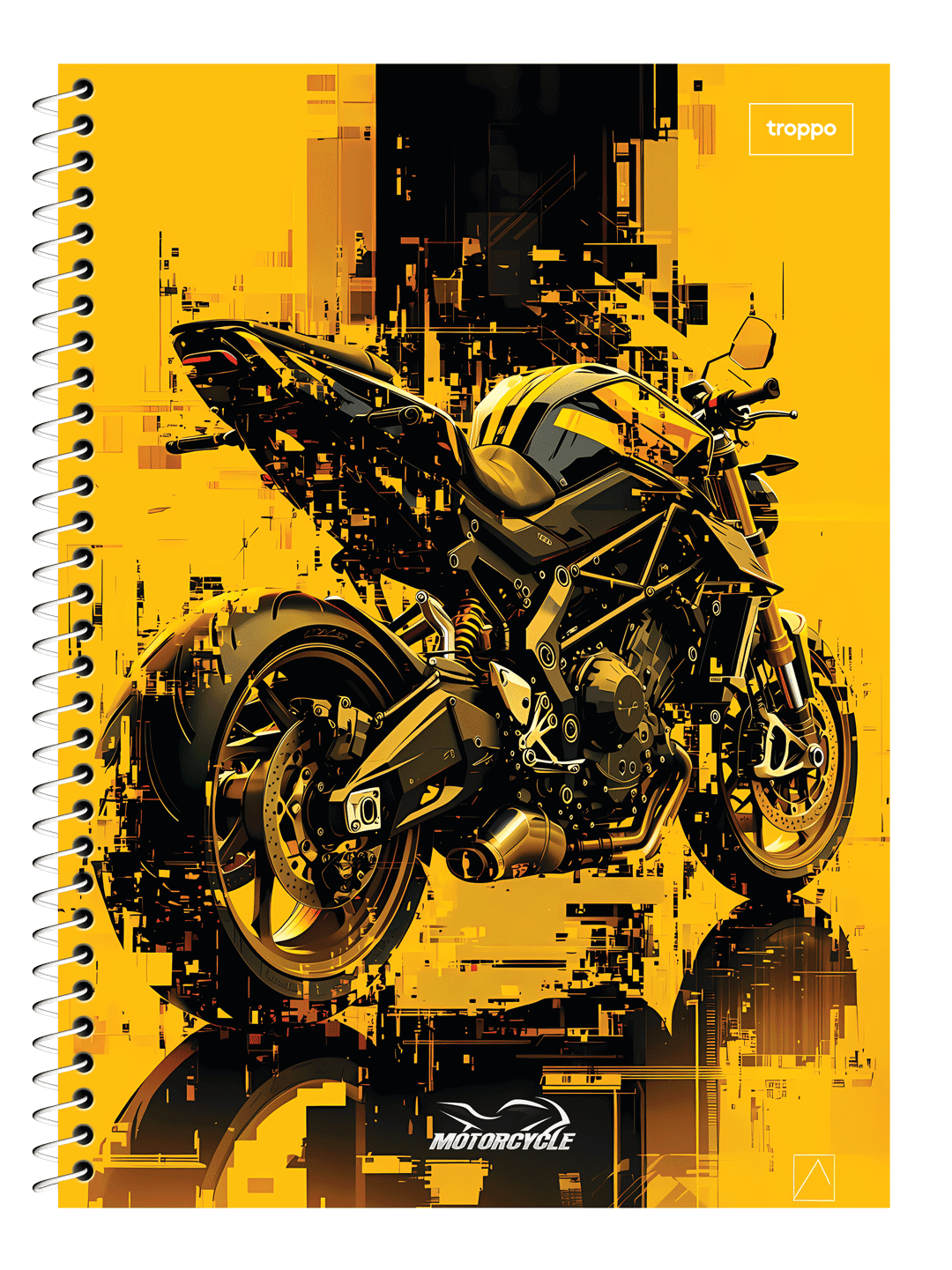 Caderno Troppo no formato 1/4 com capa ilustrada