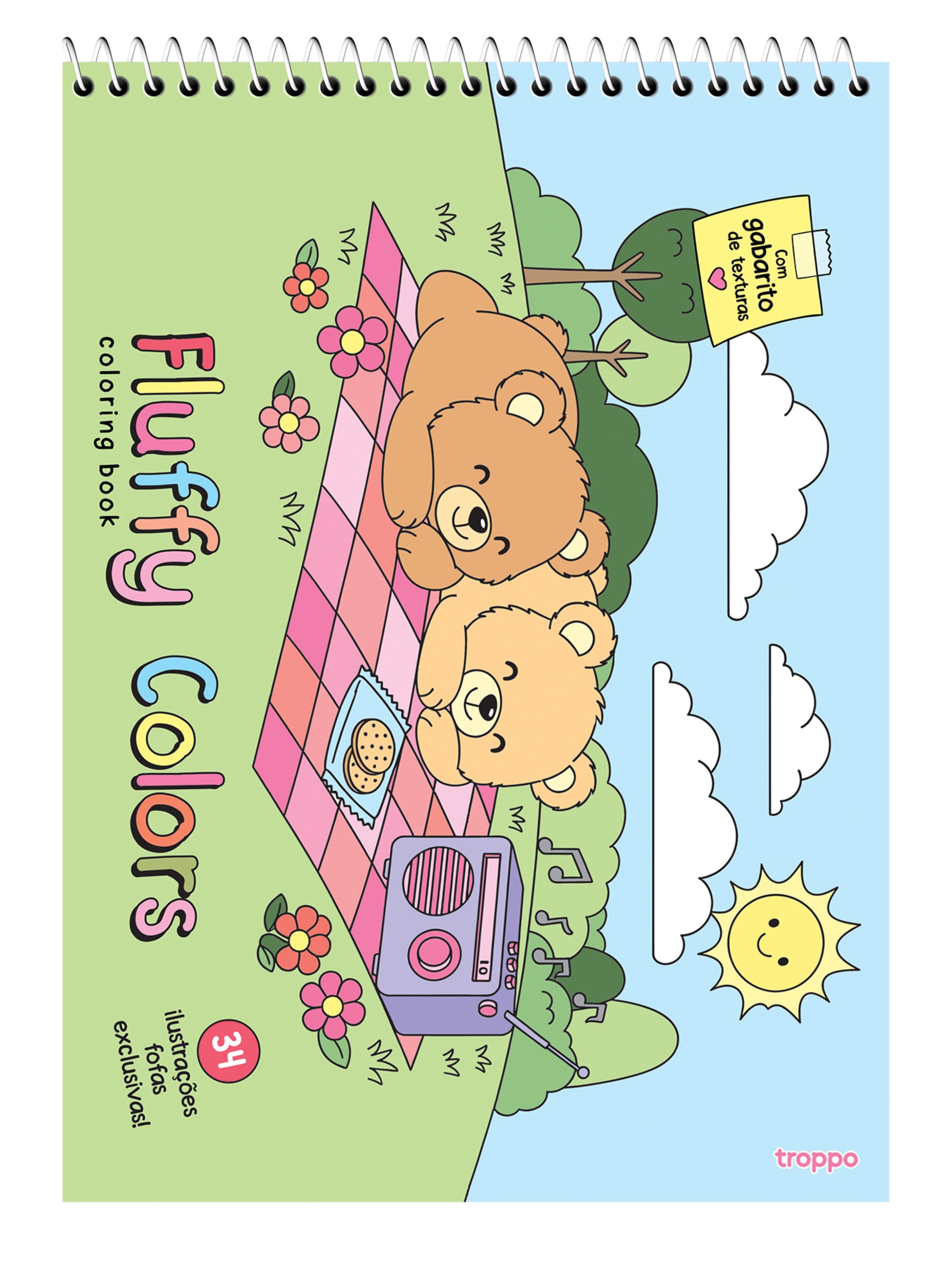 Caderno de Pintura Troppo da linha Fluffy Colors