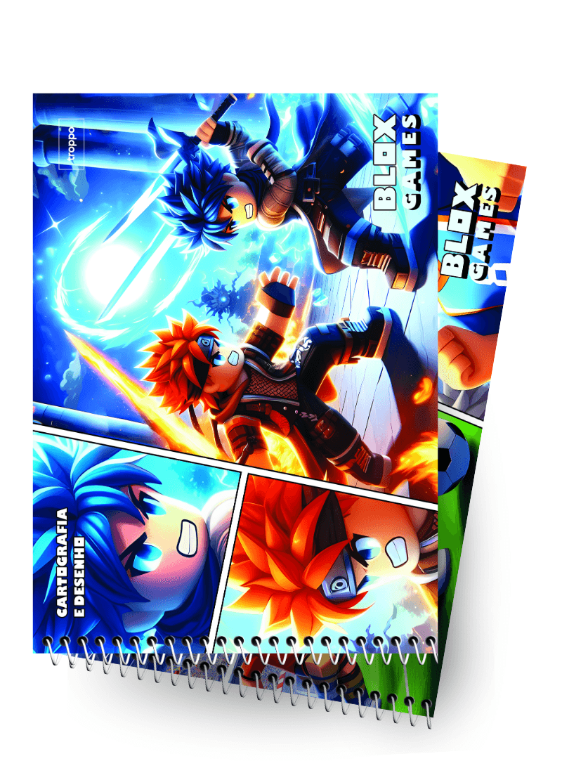 Caderno de Desenho Capa Dura Blox Games