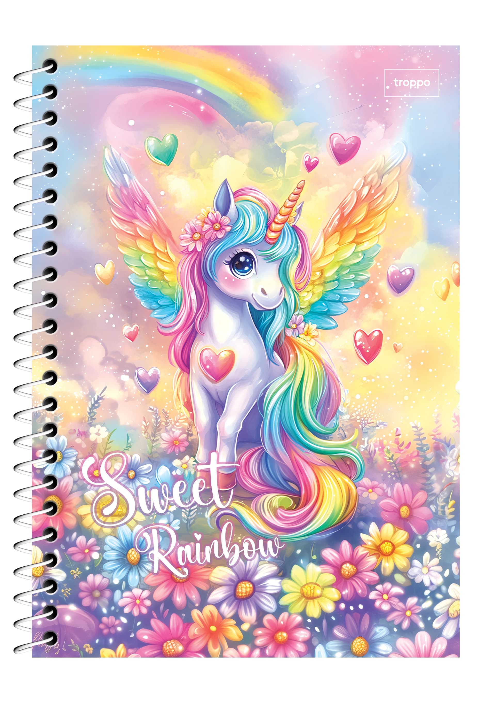 Caderno Capa Dura 1/4 Unicorn