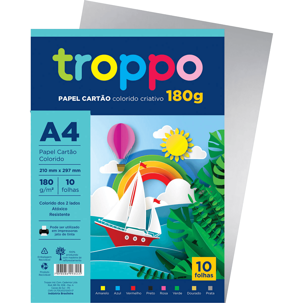 Papel Cartão Colorido Criativo A4