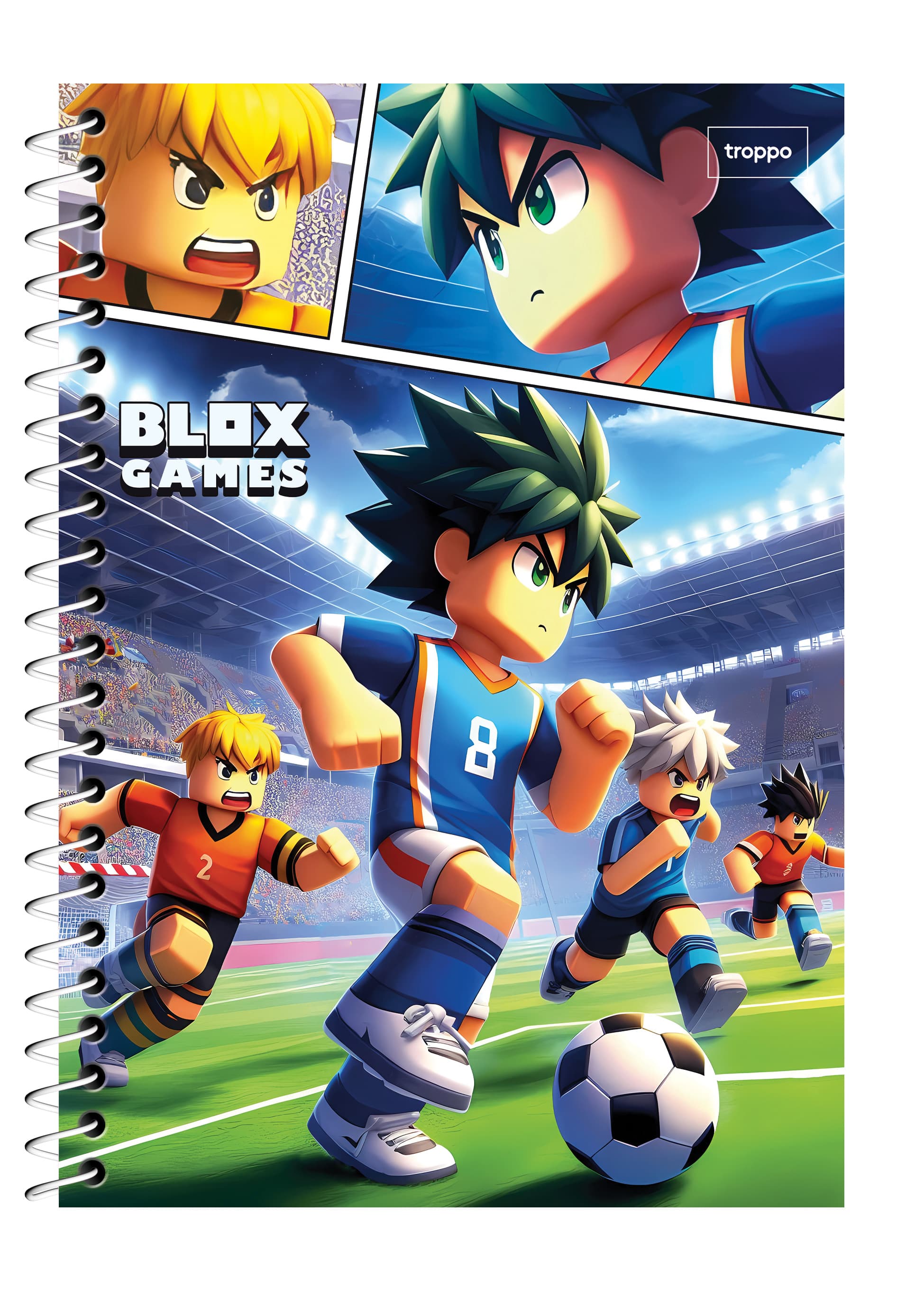 Caderno Capa Dura 1/4 Blox Games