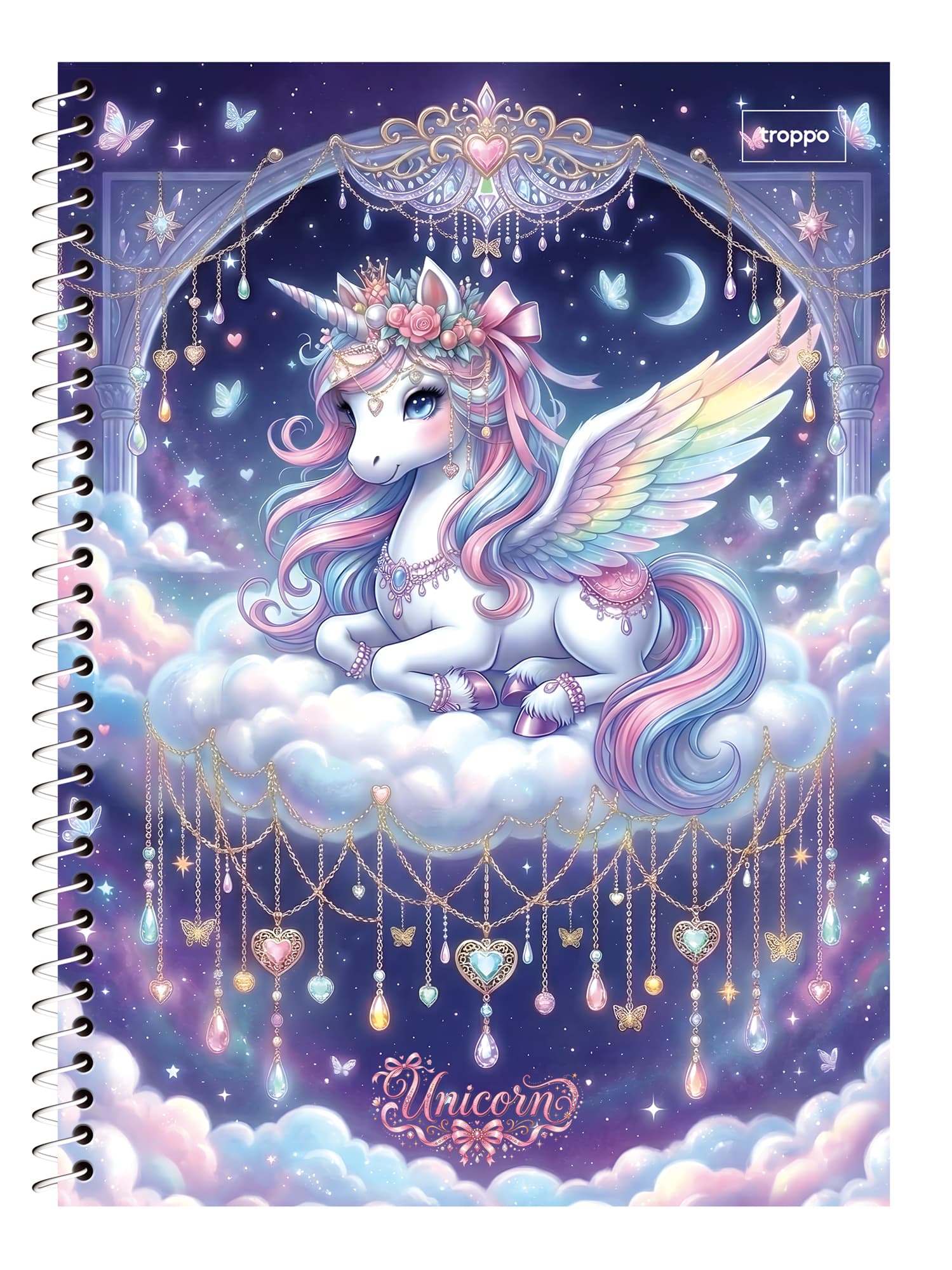 Caderno Universitário Capa Dura Unicorn