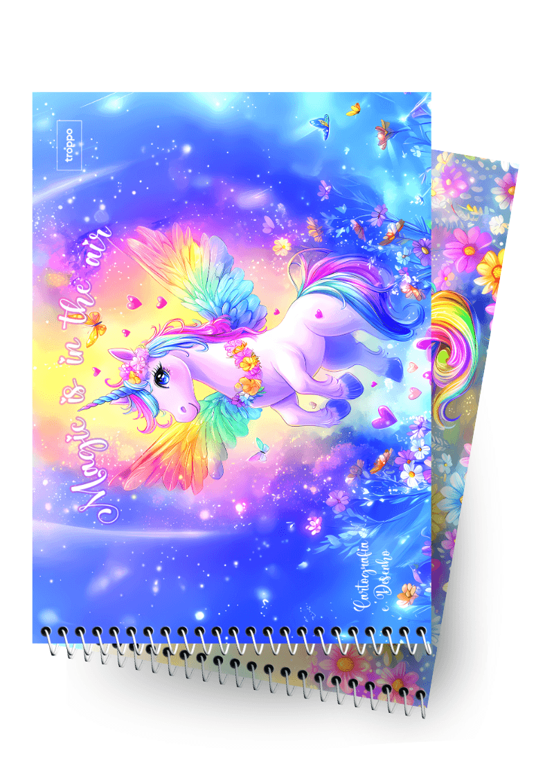 Caderno de Desenho Capa Dura Unicorn