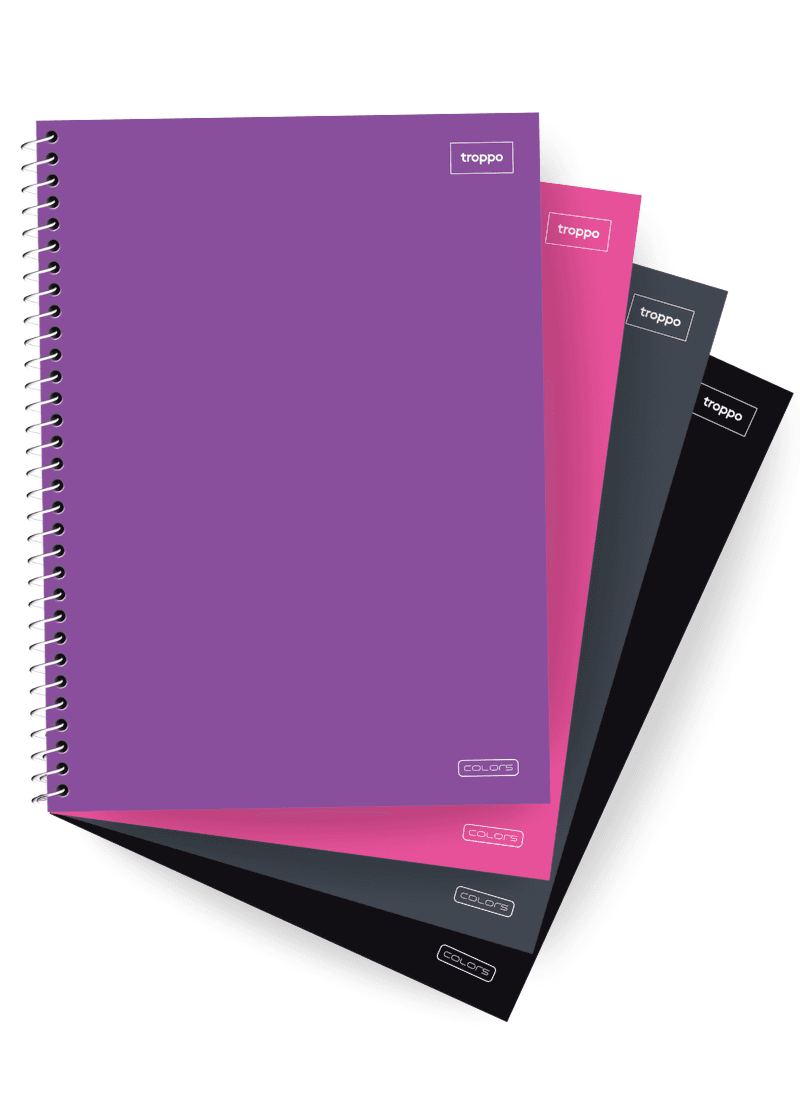 CADERNO UNIVERSITÁRIO CAPA DURA TREND COLORS