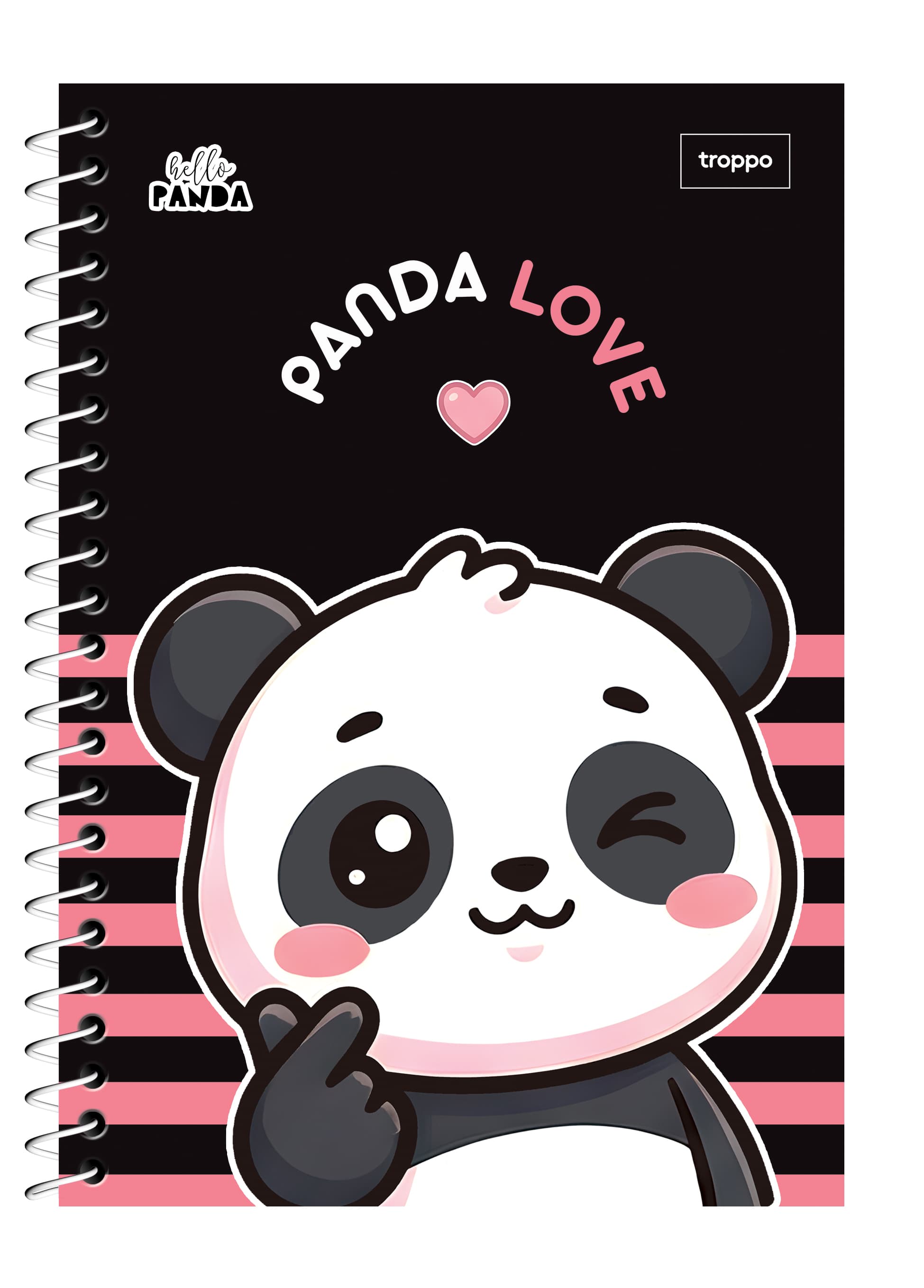 Caderno Capa Dura 1/4 Hello Panda