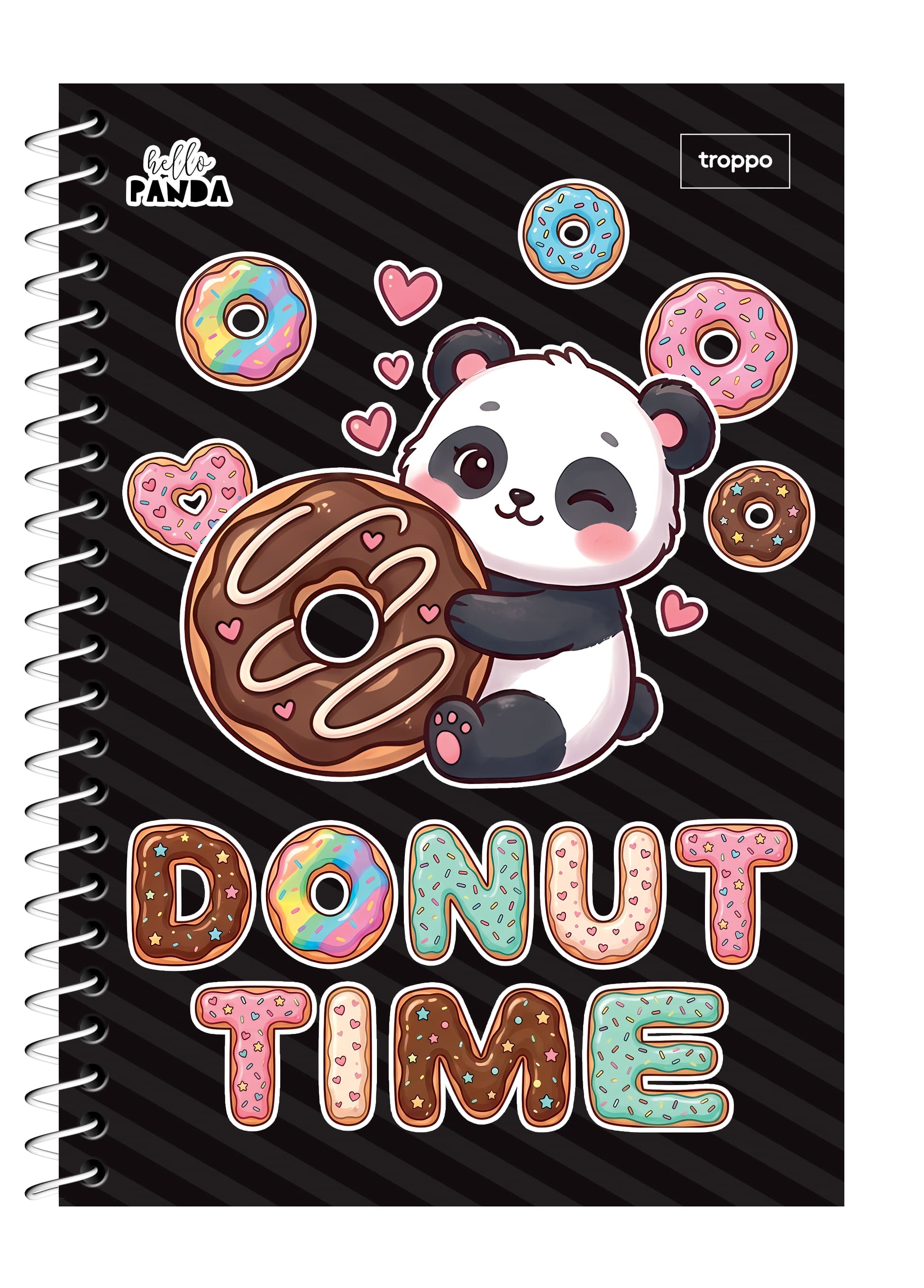 Caderno Capa Dura 1/4 Hello Panda