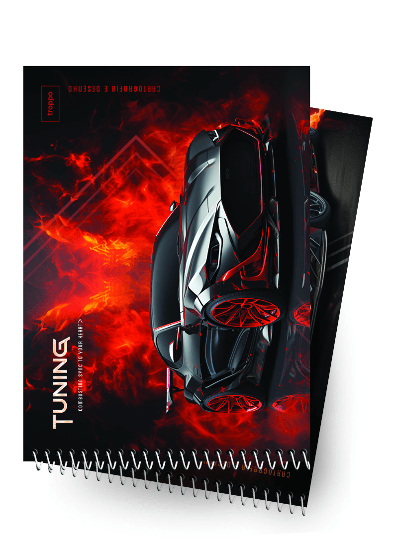 Caderno de Desenho Capa Dura Tuning