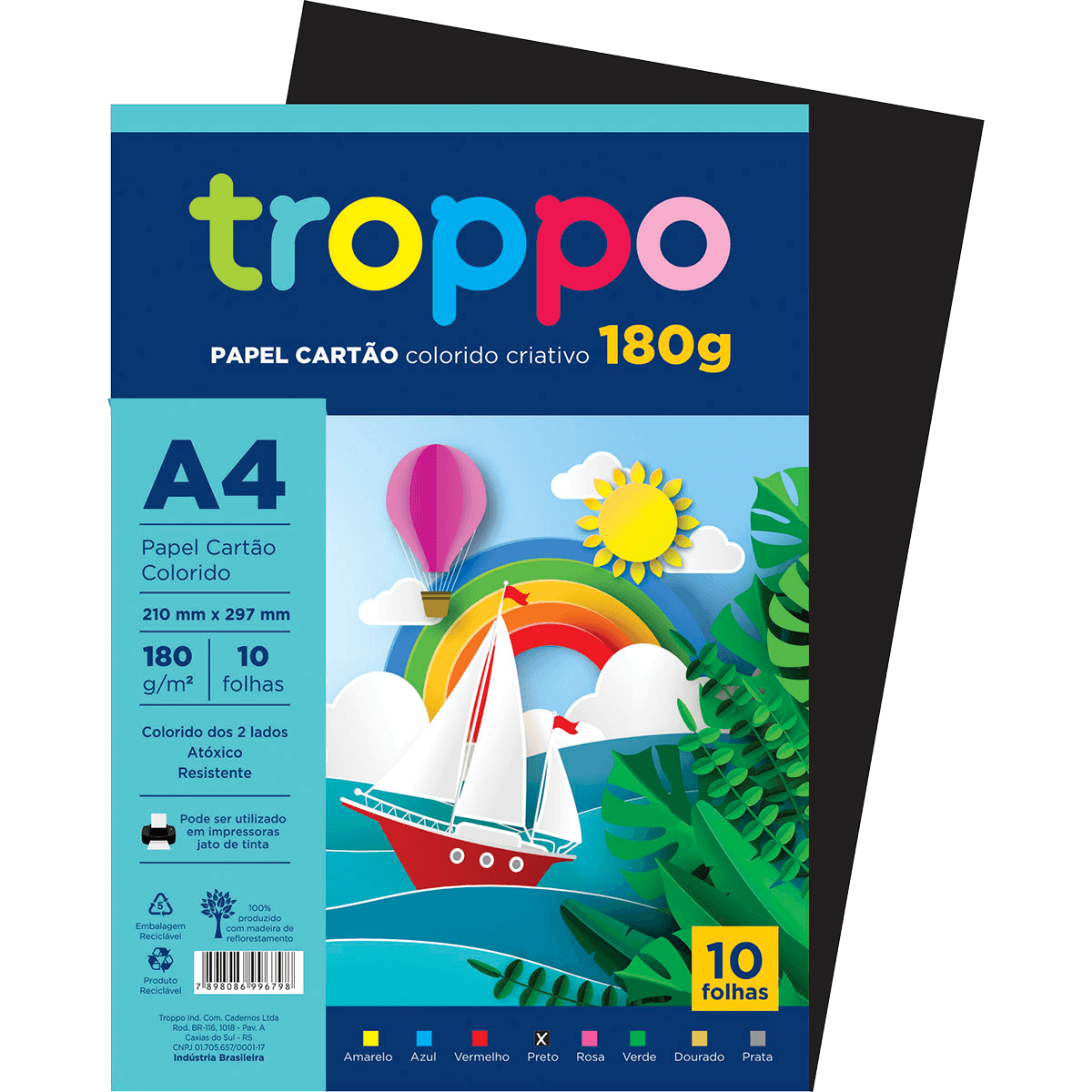Papel Cartão Colorido Criativo A4