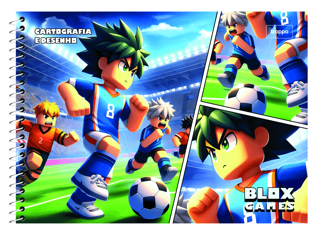 Caderno de Desenho Capa Dura Blox Games