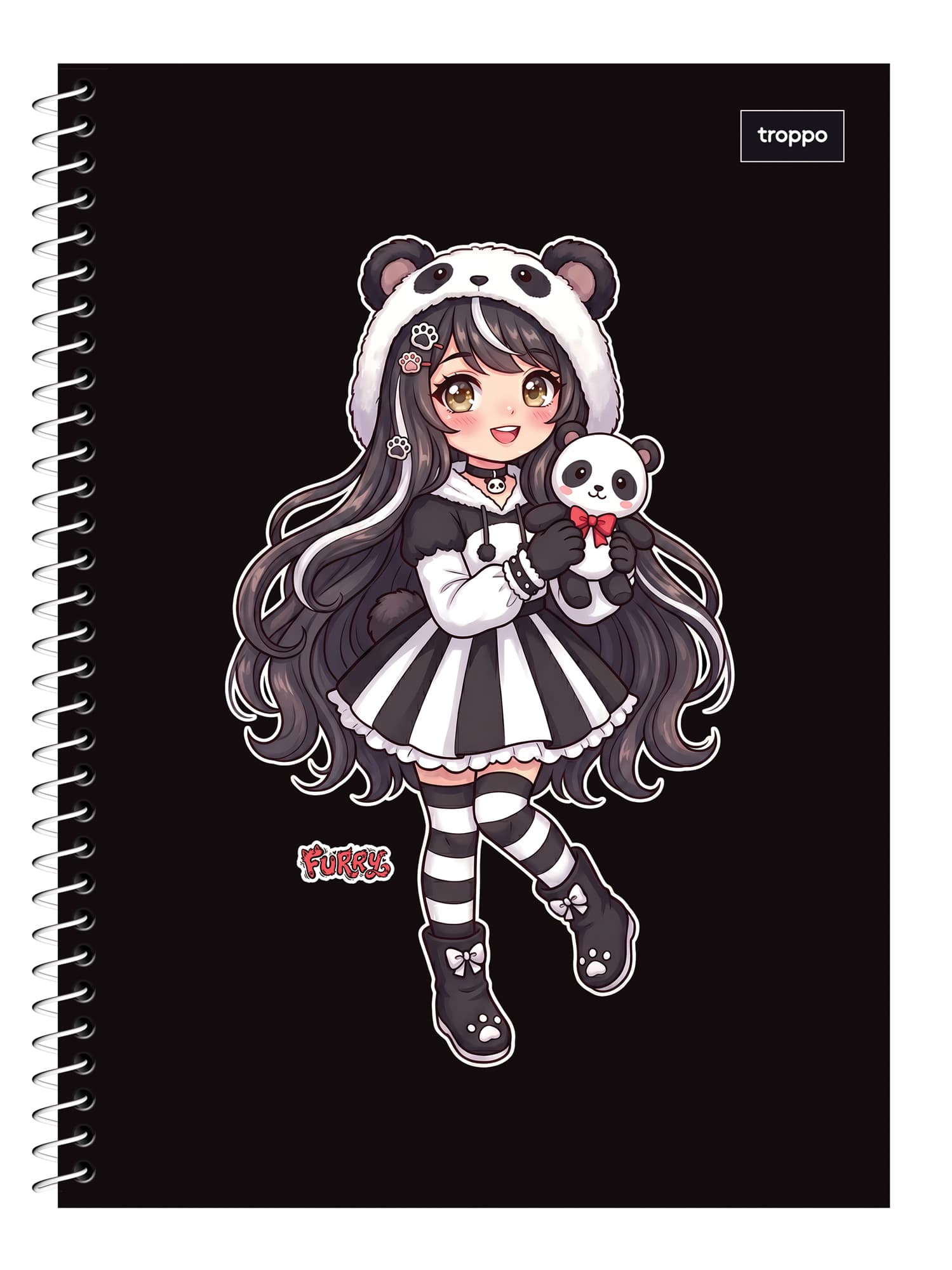 Caderno Universitário Capa Dura Furry
