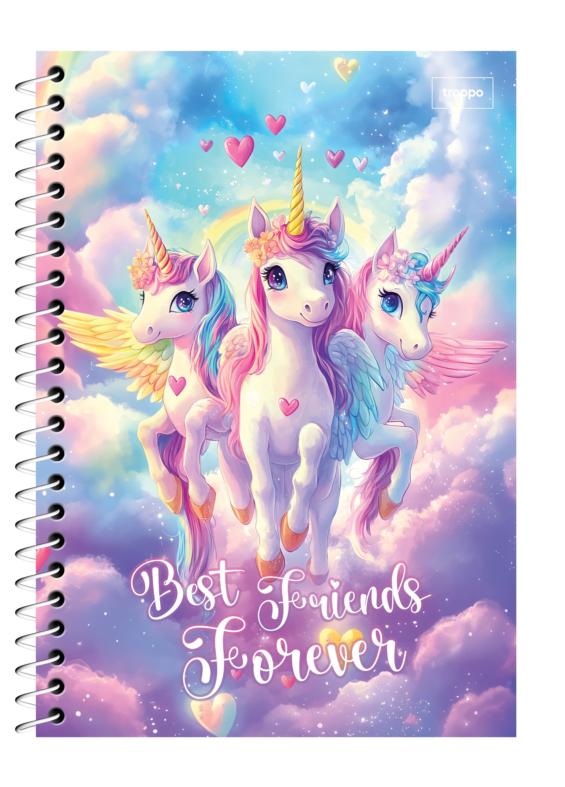 Caderno Capa Dura 1/4 Unicorn