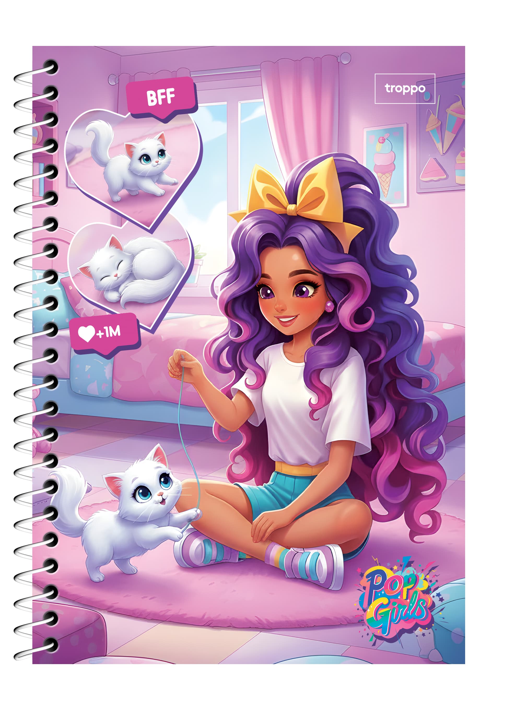 Caderno Capa Dura 1/4 Pop Girls