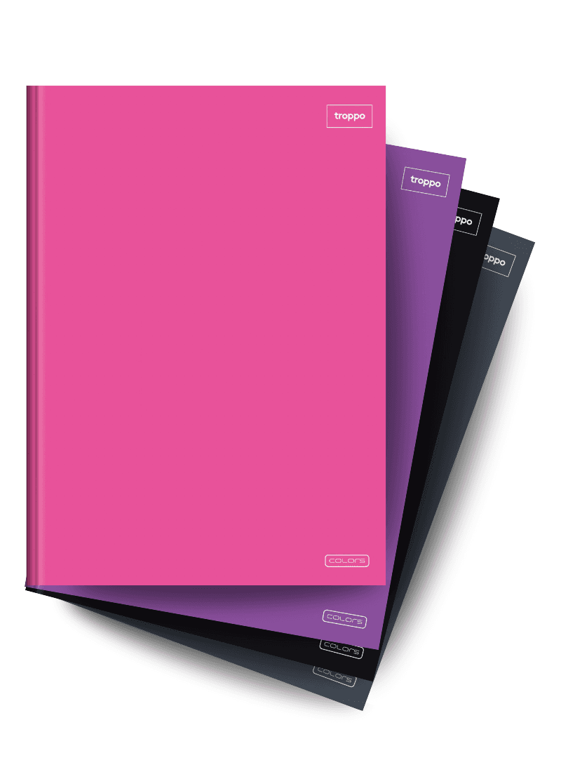 Caderno Brochura Capa Dura Universitário Colors