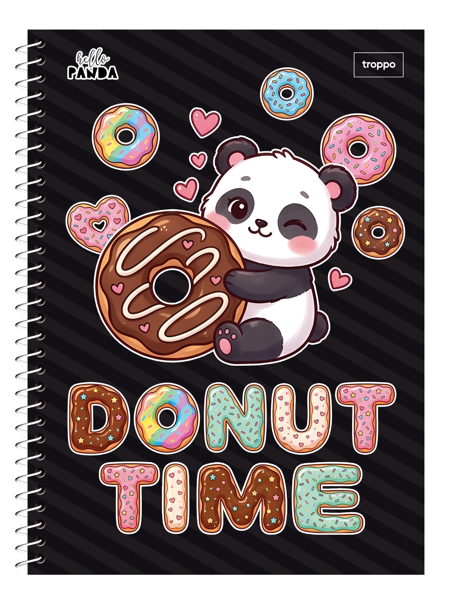 Caderno Universitário Capa Dura Hello Panda