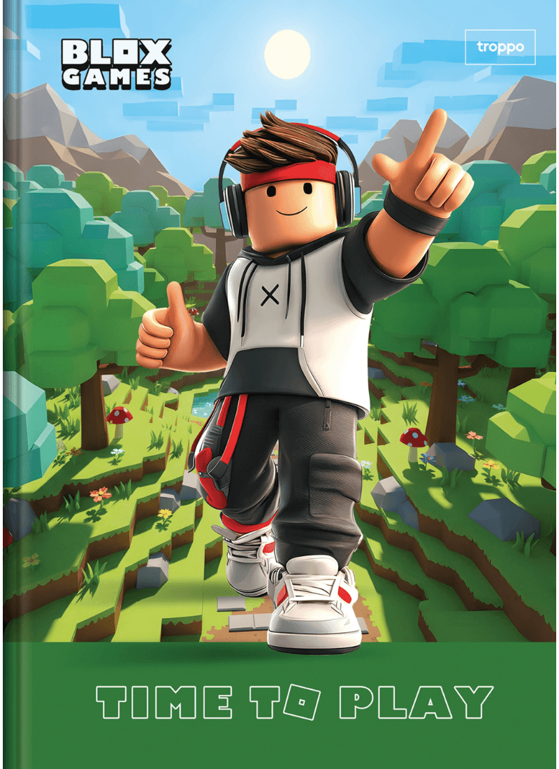 Caderno Brochura Capa Dura Universitário Blox Games