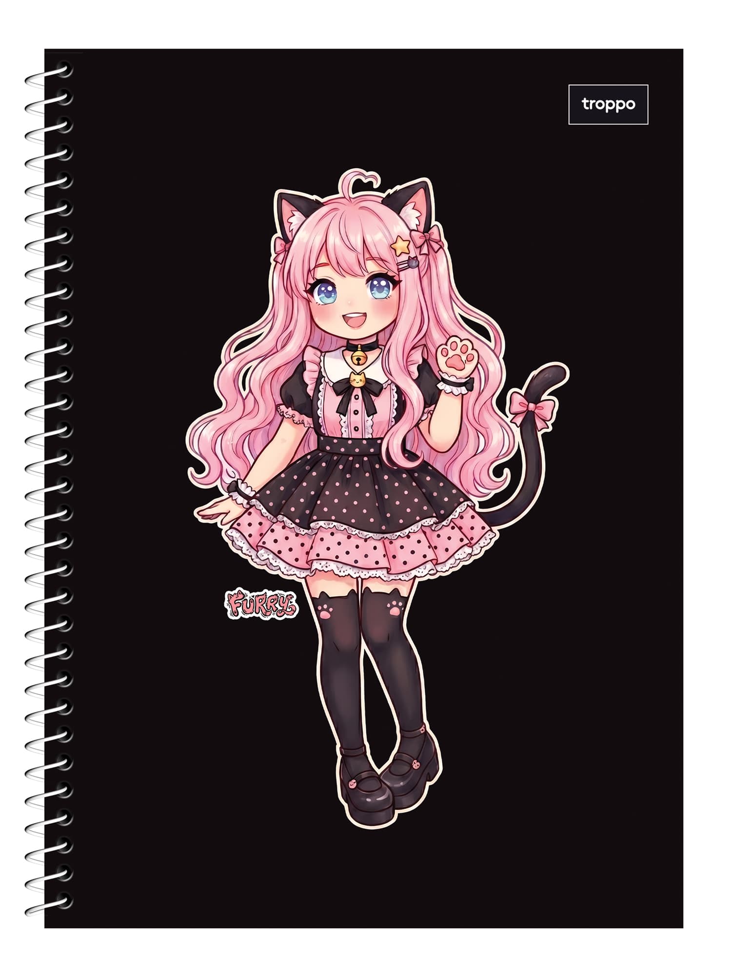 Caderno Universitário Capa Dura Furry