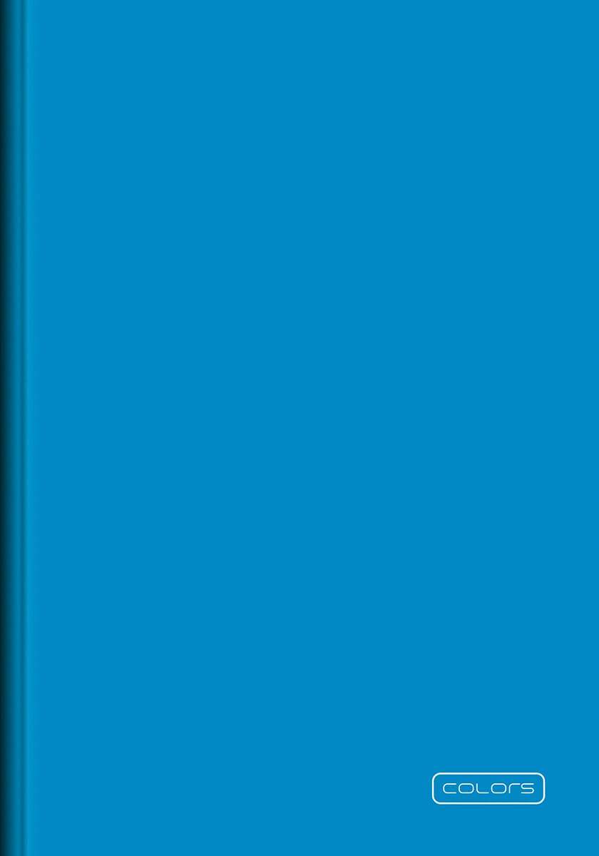 Caderno Brochura Capa Dura 1/4 Colors Azul