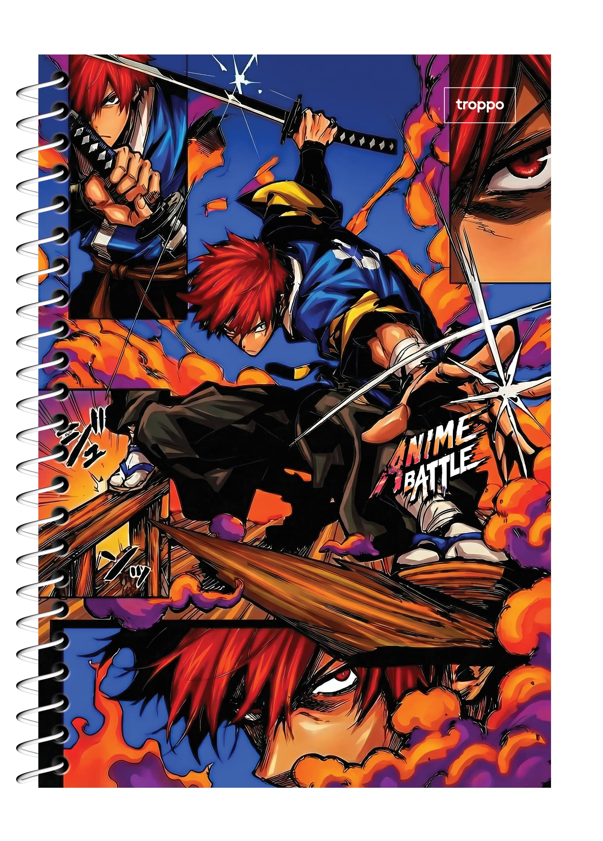 Caderno Capa Dura 1/4 Anime Battle
