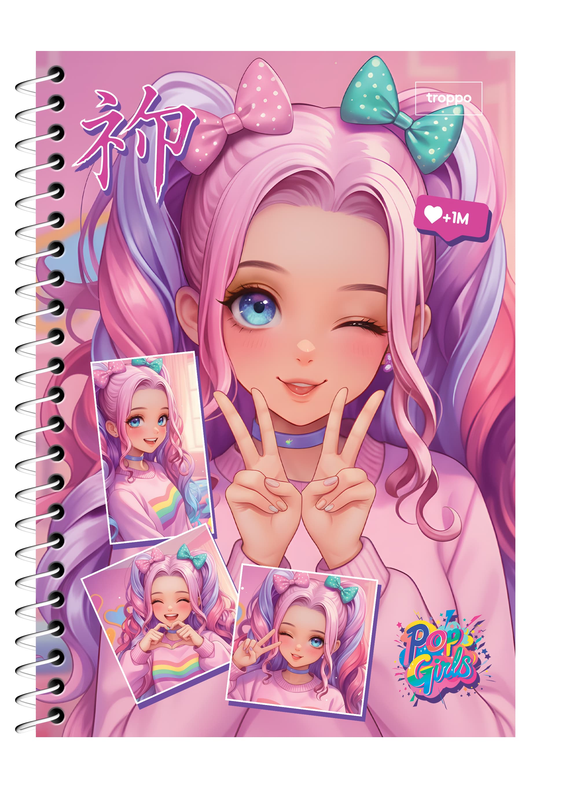 Caderno Capa Dura 1/4 Pop Girls