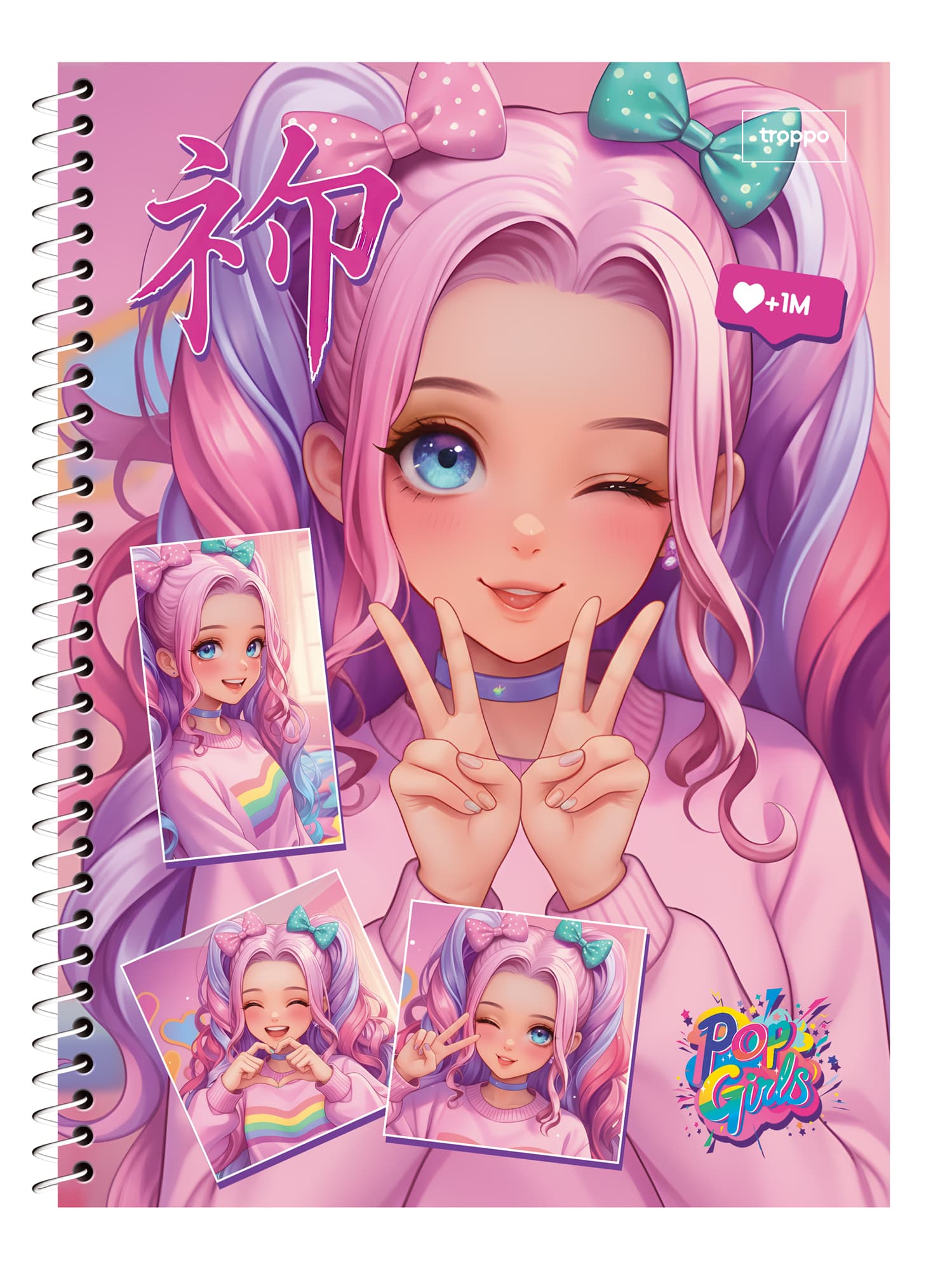 Caderno Universitário Capa Dura Pop Girls