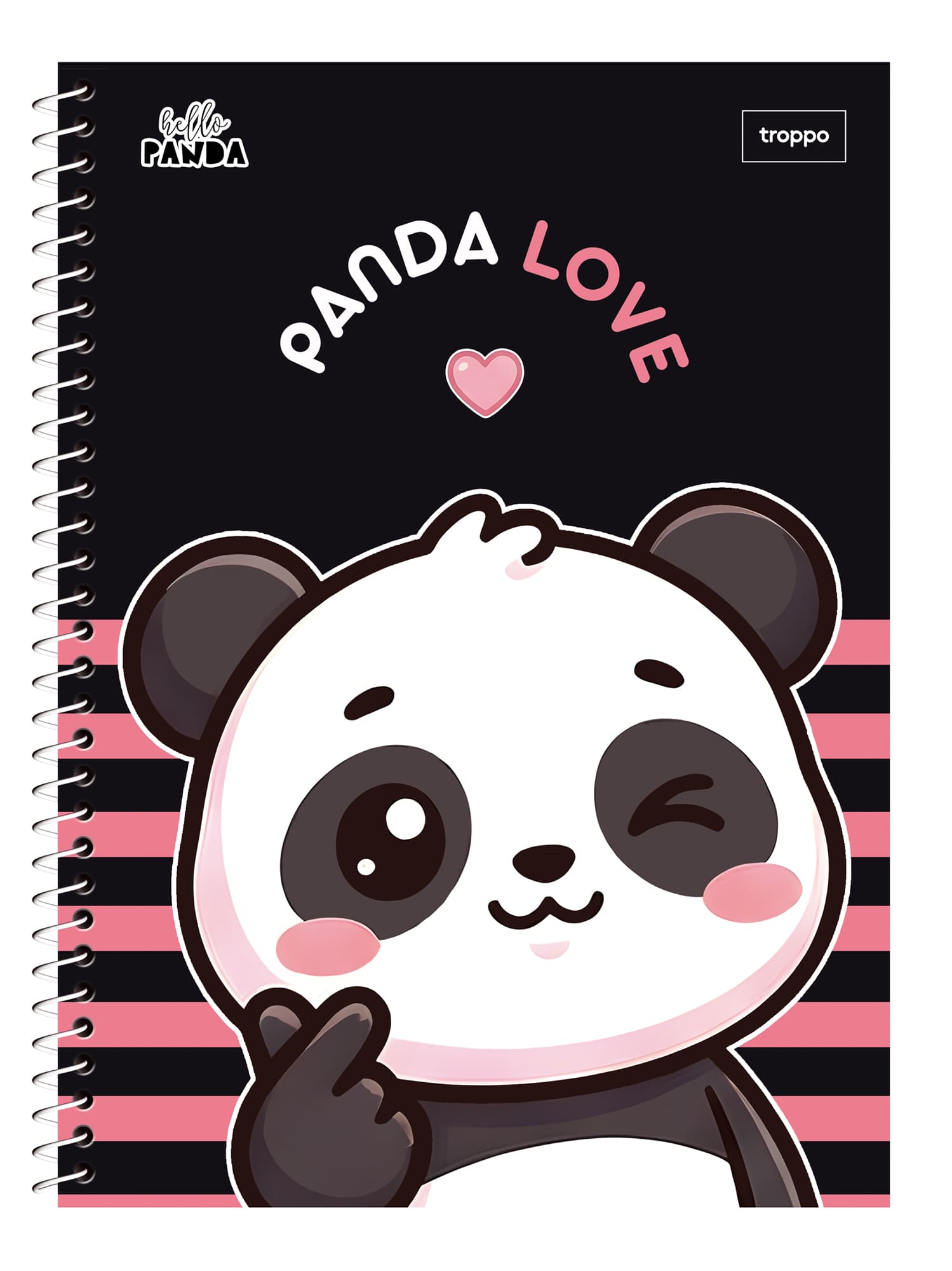 Caderno Universitário Capa Dura Hello Panda
