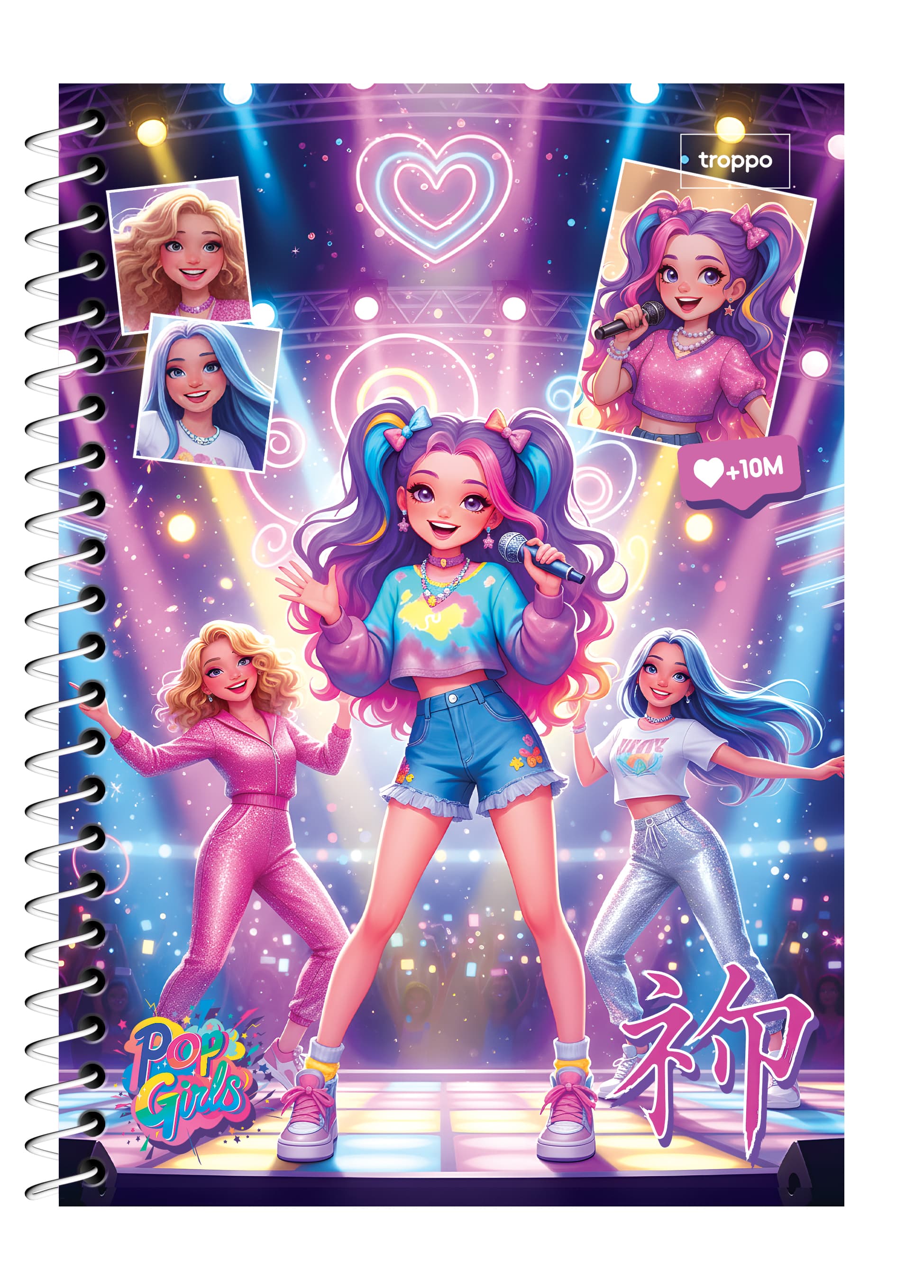Caderno Capa Dura 1/4 Pop Girls