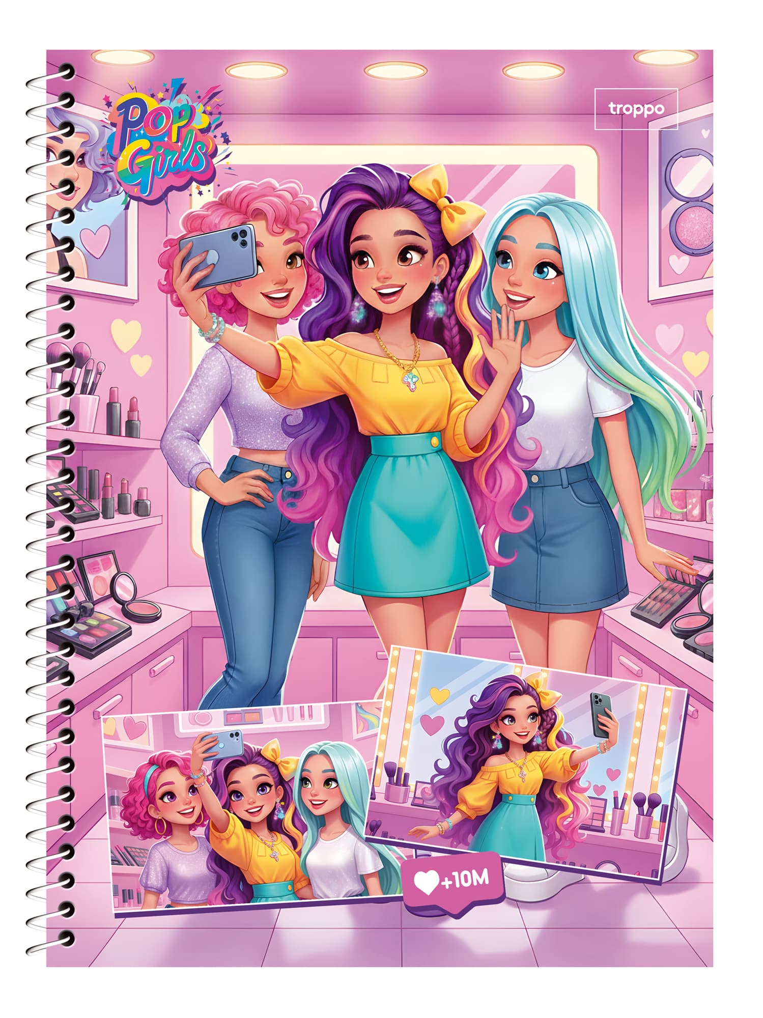 Caderno Universitário Capa Dura Pop Girls