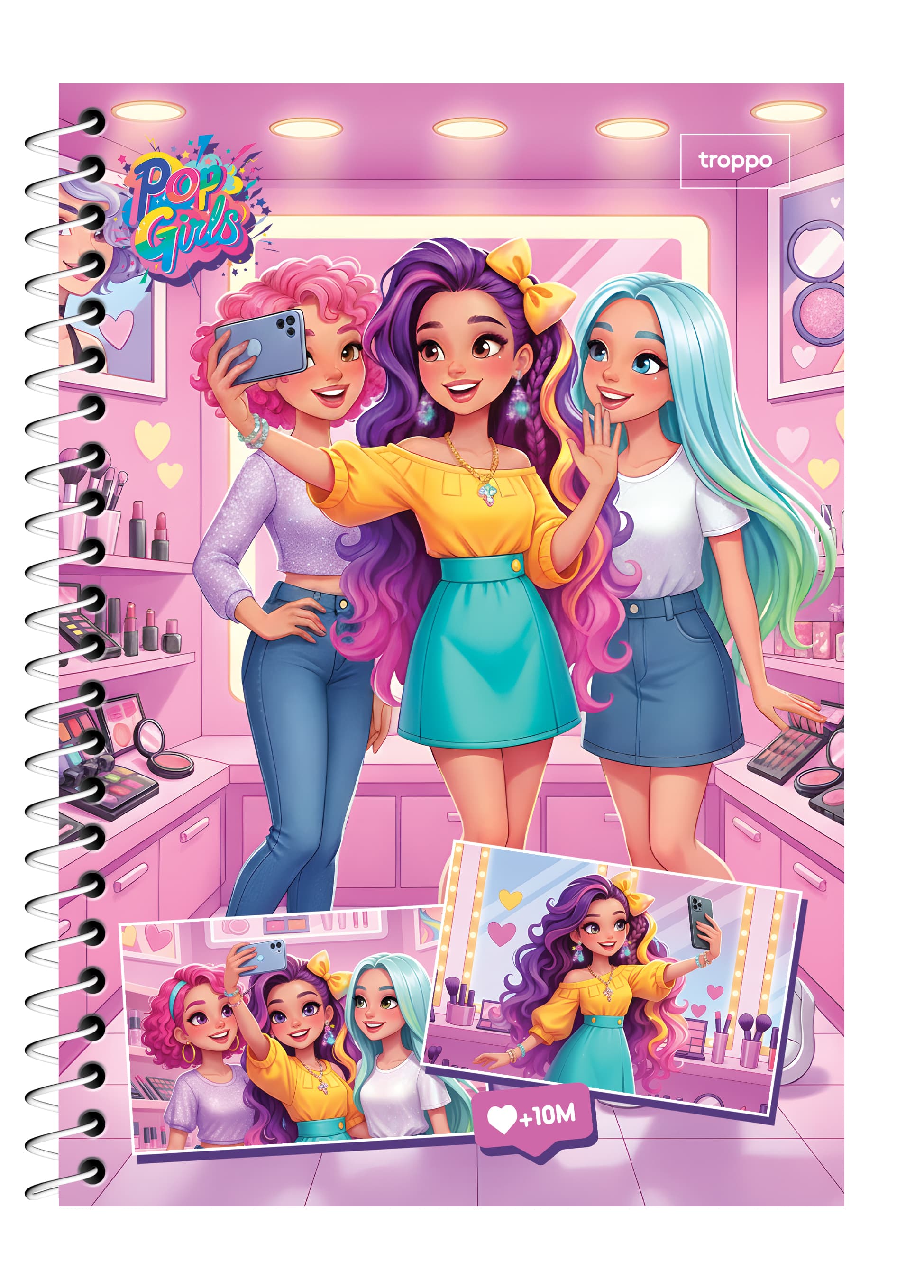 Caderno Capa Dura 1/4 Pop Girls