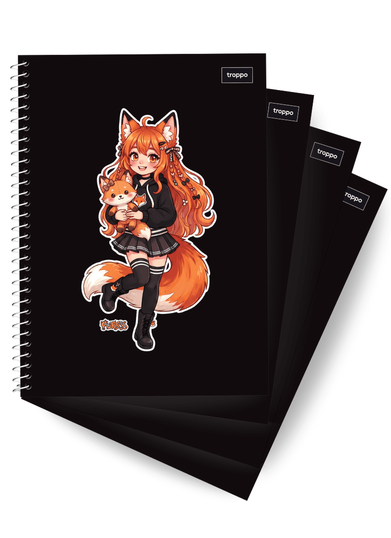Caderno Universitário Capa Dura Furry