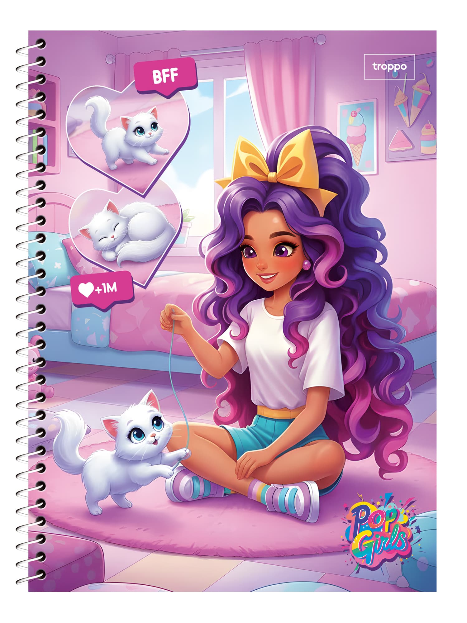 Caderno Universitário Capa Dura Pop Girls
