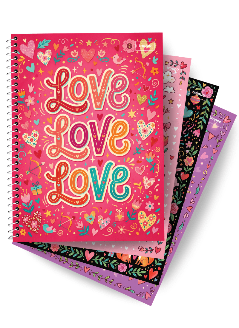 Caderno Universitário Capa Dura Luv