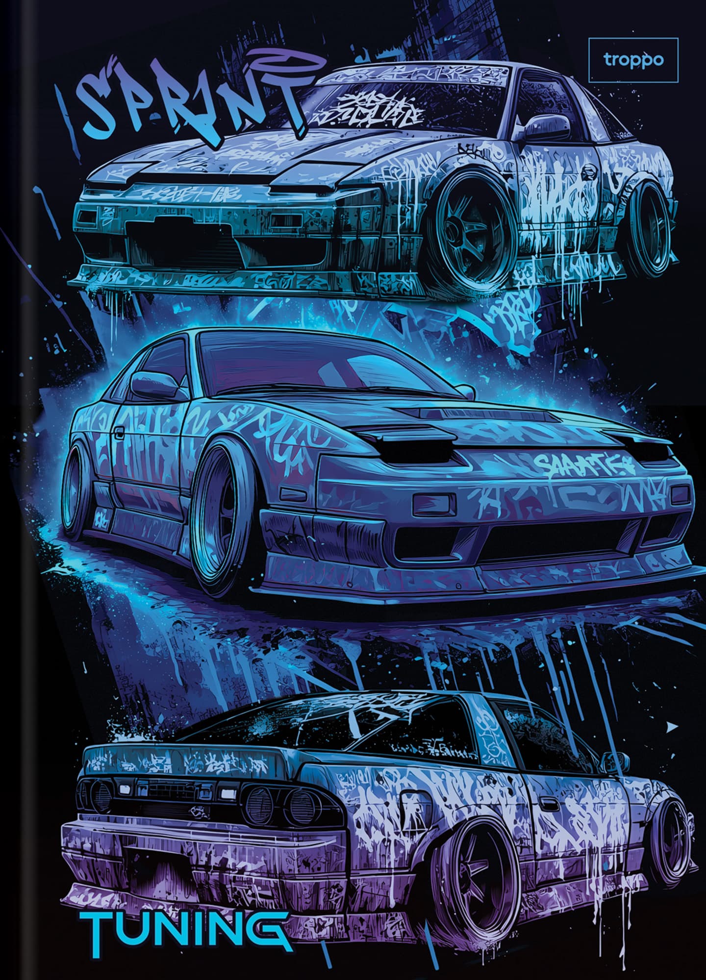 Caderno Brochura Capa Dura Universitário Tuning