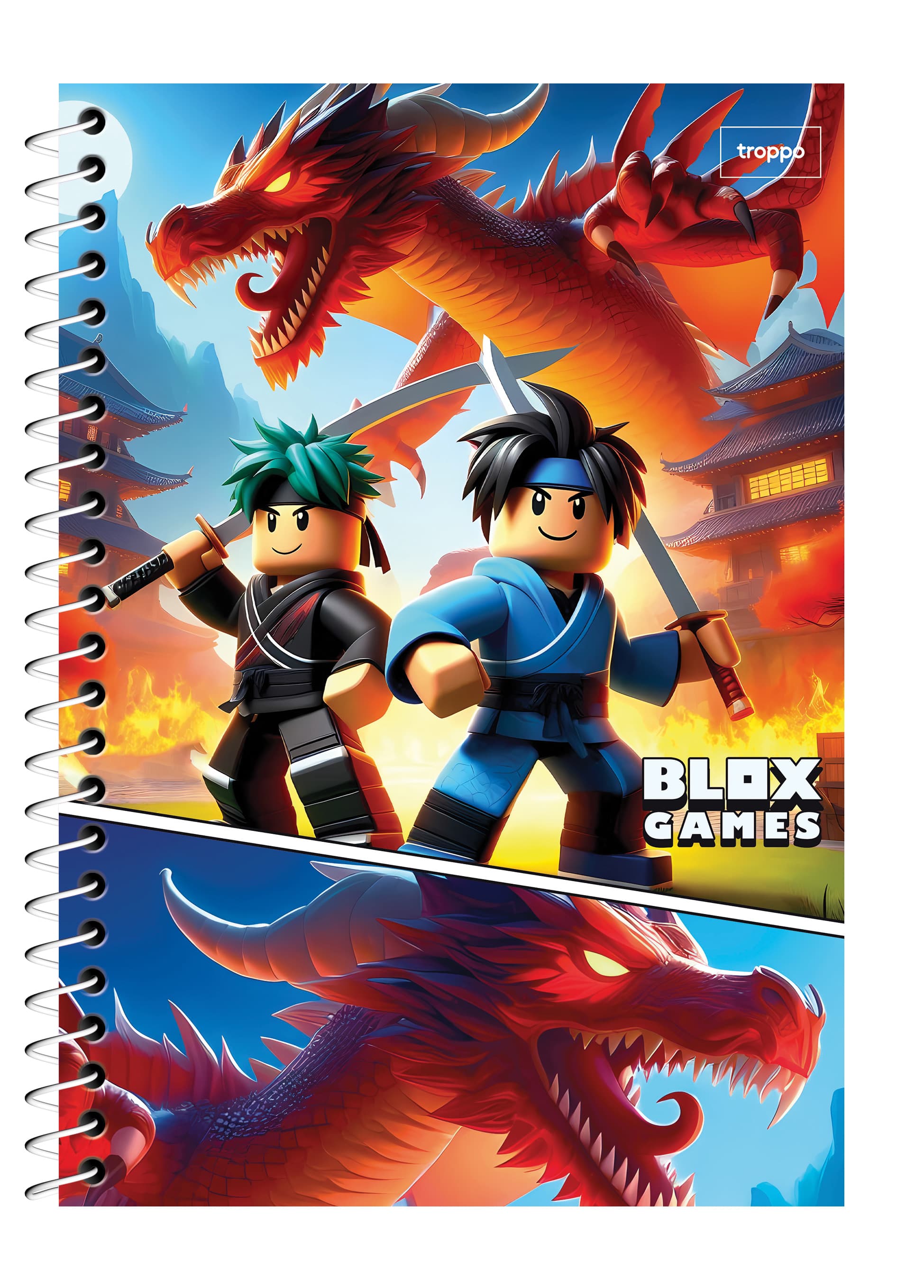 Caderno Capa Dura 1/4 Blox Games