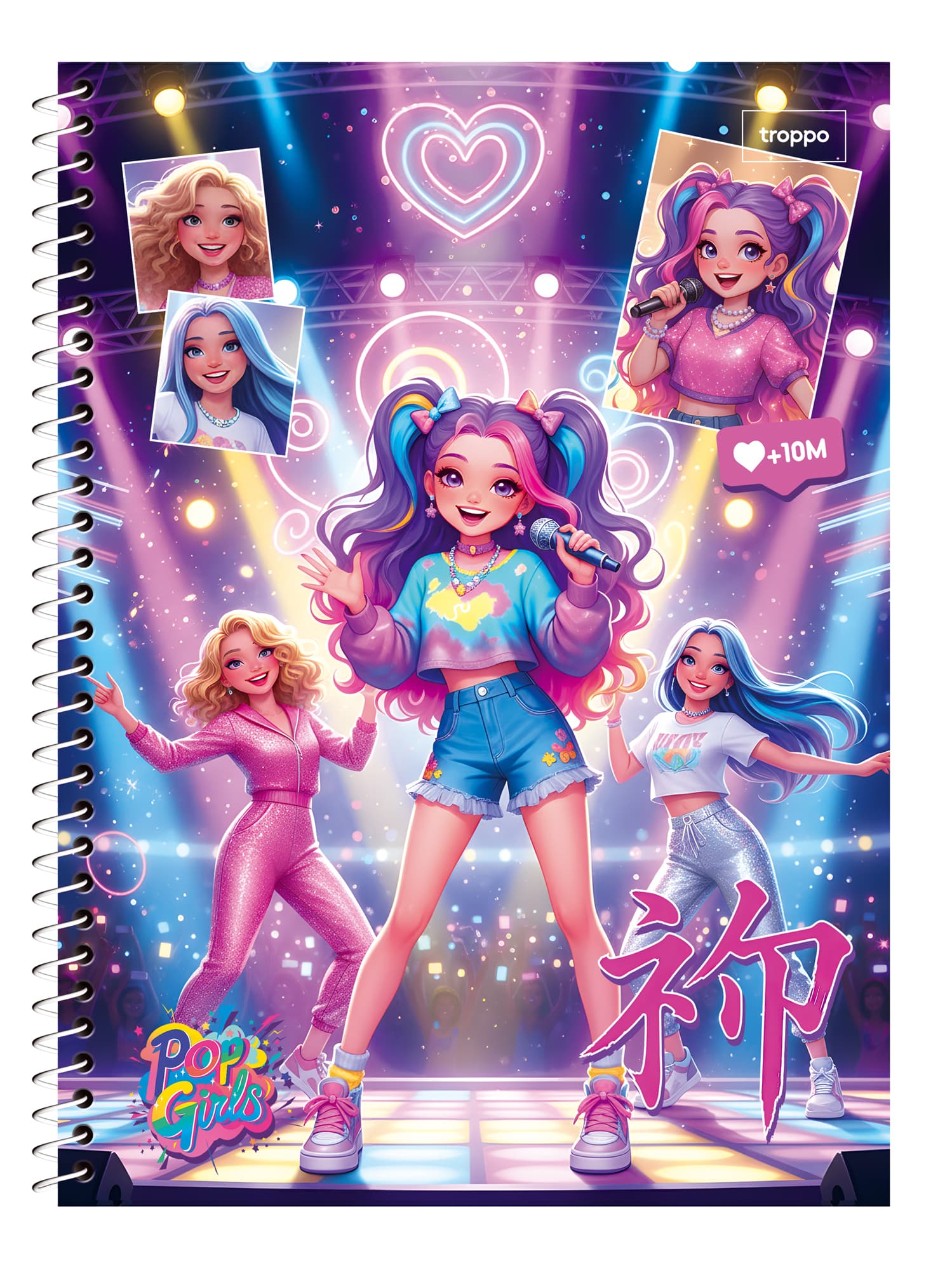 Caderno Universitário Capa Dura Pop Girls