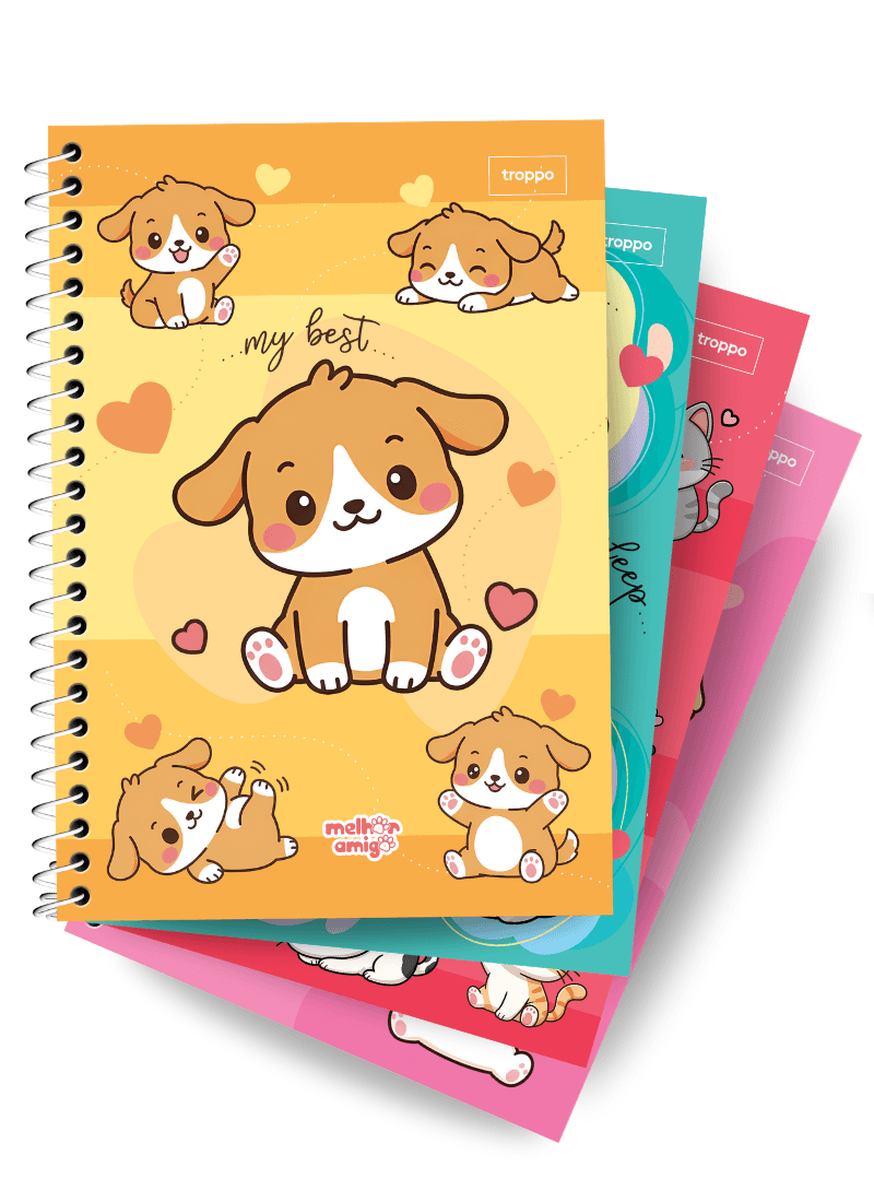 Caderno Capa Dura 1/4 Melhor Amigo