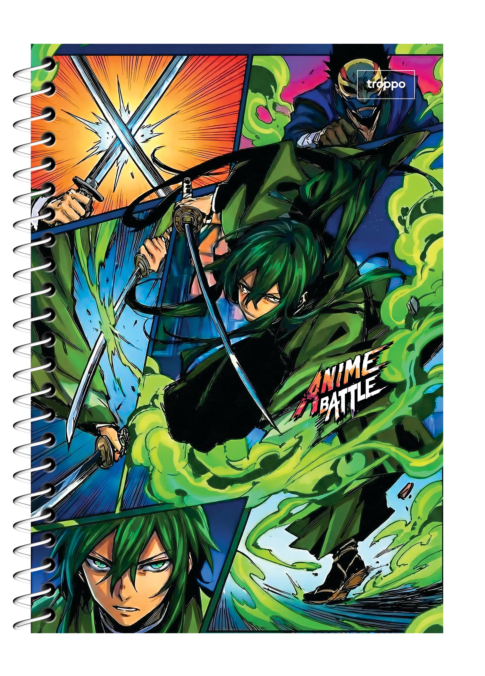 Caderno Capa Dura 1/4 Anime Battle