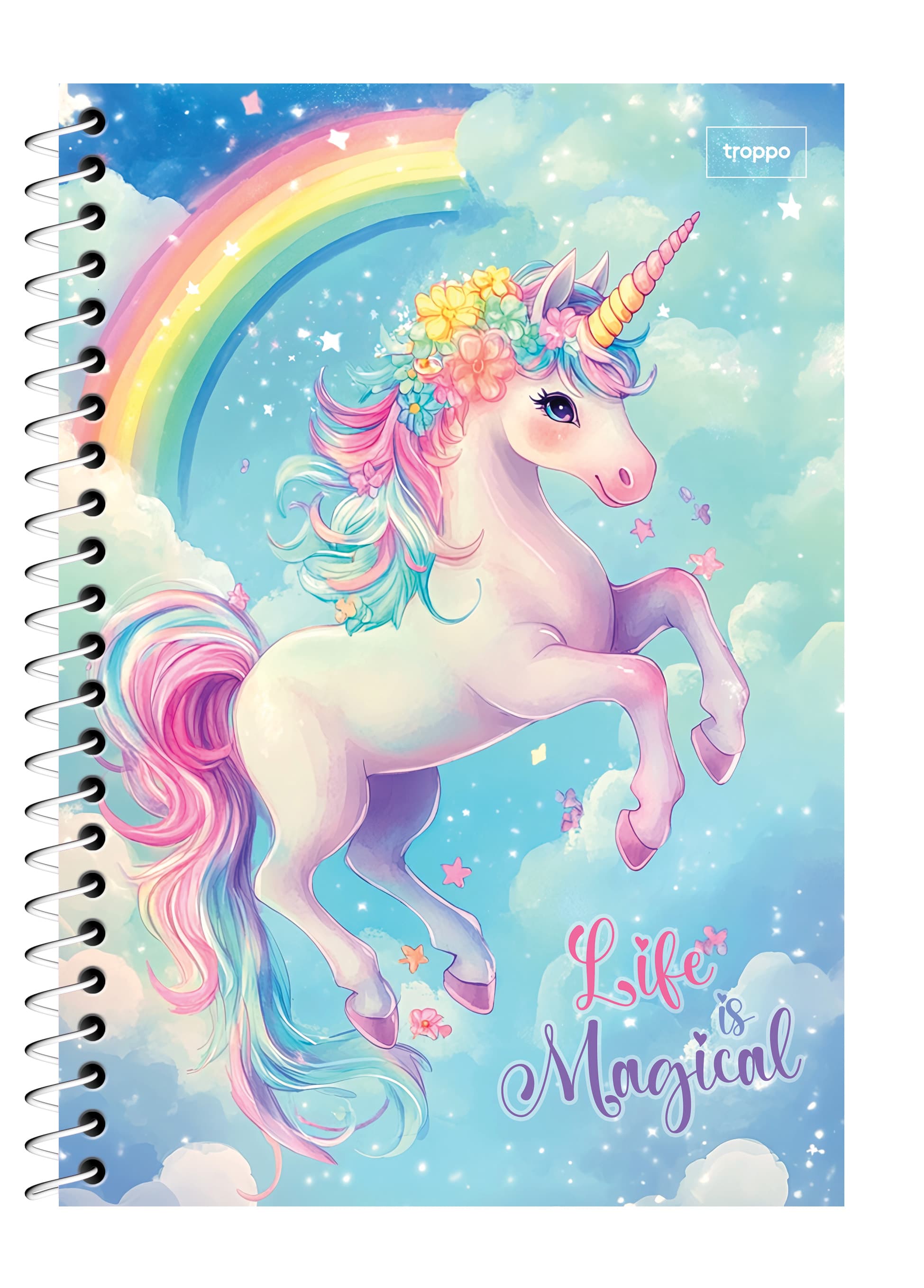 Caderno Capa Dura 1/4 Unicorn