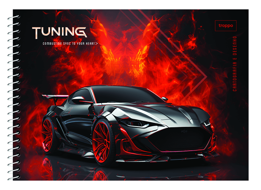Caderno de Desenho Capa Dura Tuning