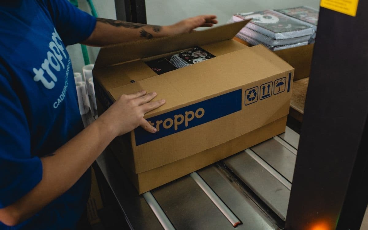 Pedido Troppo separado e embalado para despacho